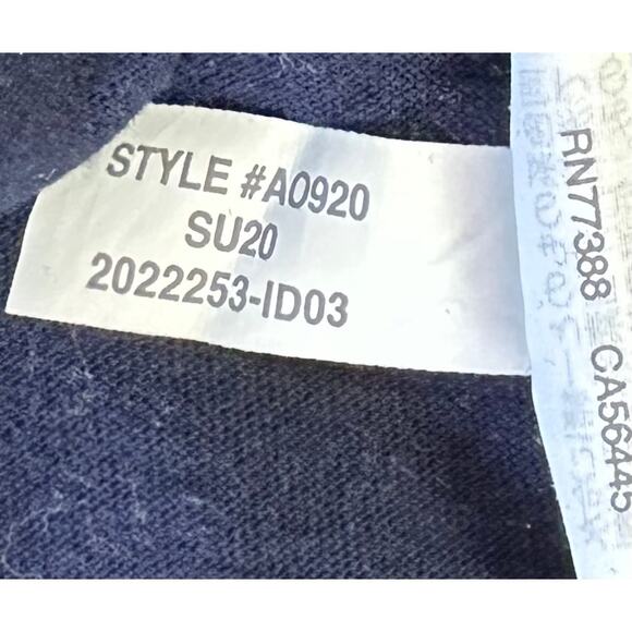 2/$30 J. Crew Embroidered Yoke Cotton Tank Top Navy Blue Floral Size S - Picture 12 of 13